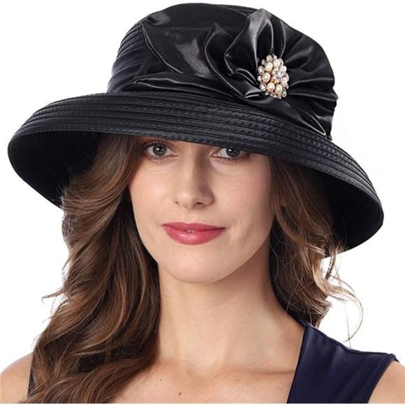 Church Hats for Women Black - Picture 1 of 4